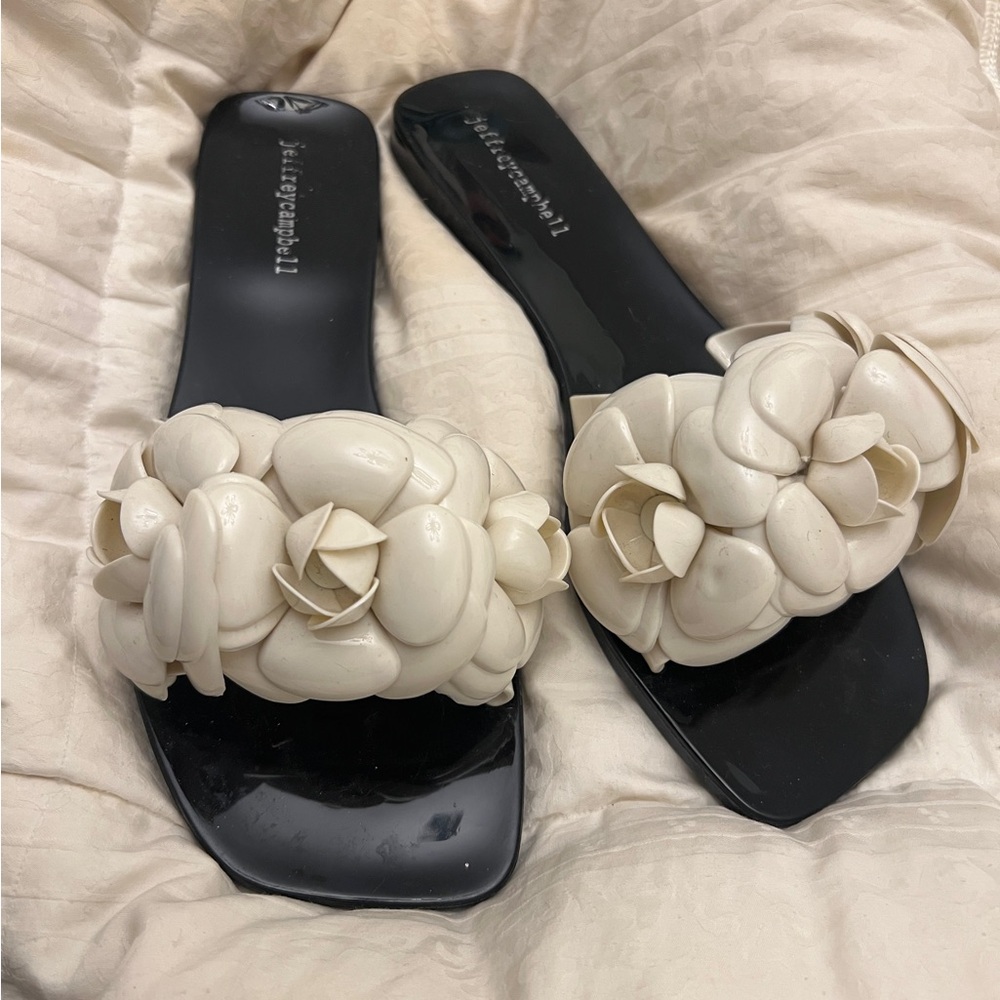 JEFFREY CAMPBELL Floralee Jelly slide sandals 9